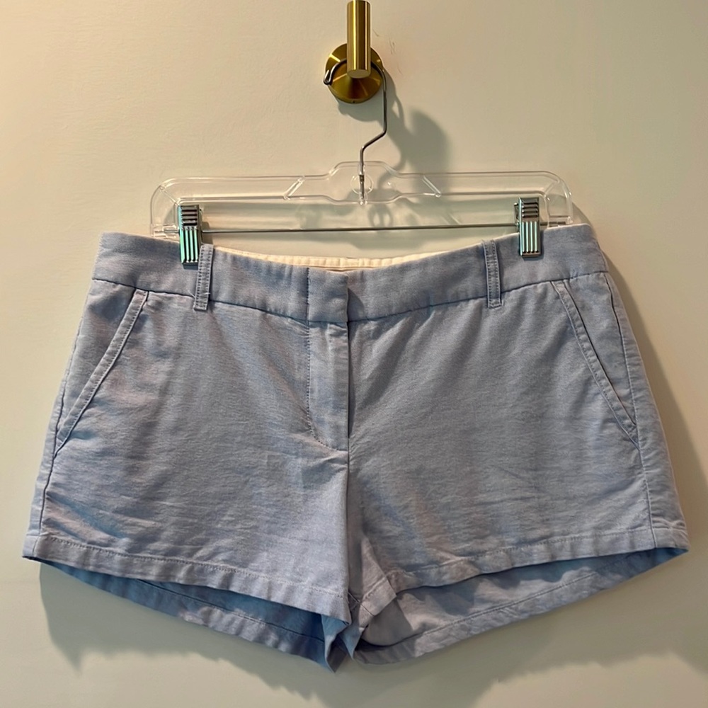 J.Crew light blue linen shorts. Size 8.